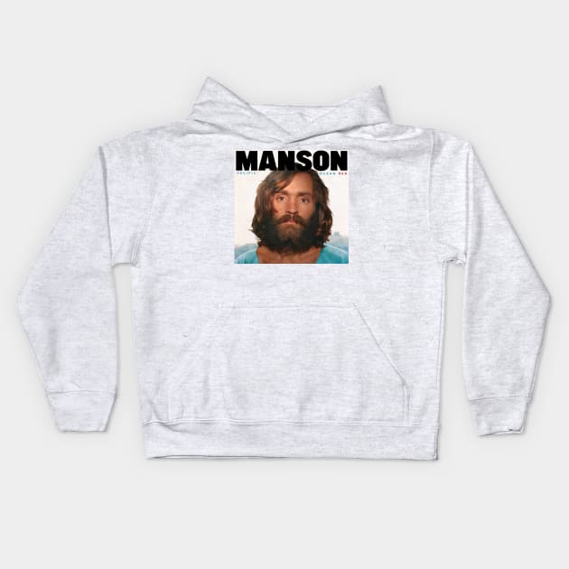 Charles Manson + Dennis Wilson Pacific Ocean Blue Mash Up Kids Hoodie by darklordpug